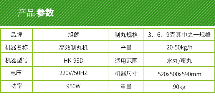 中药制丸机参数